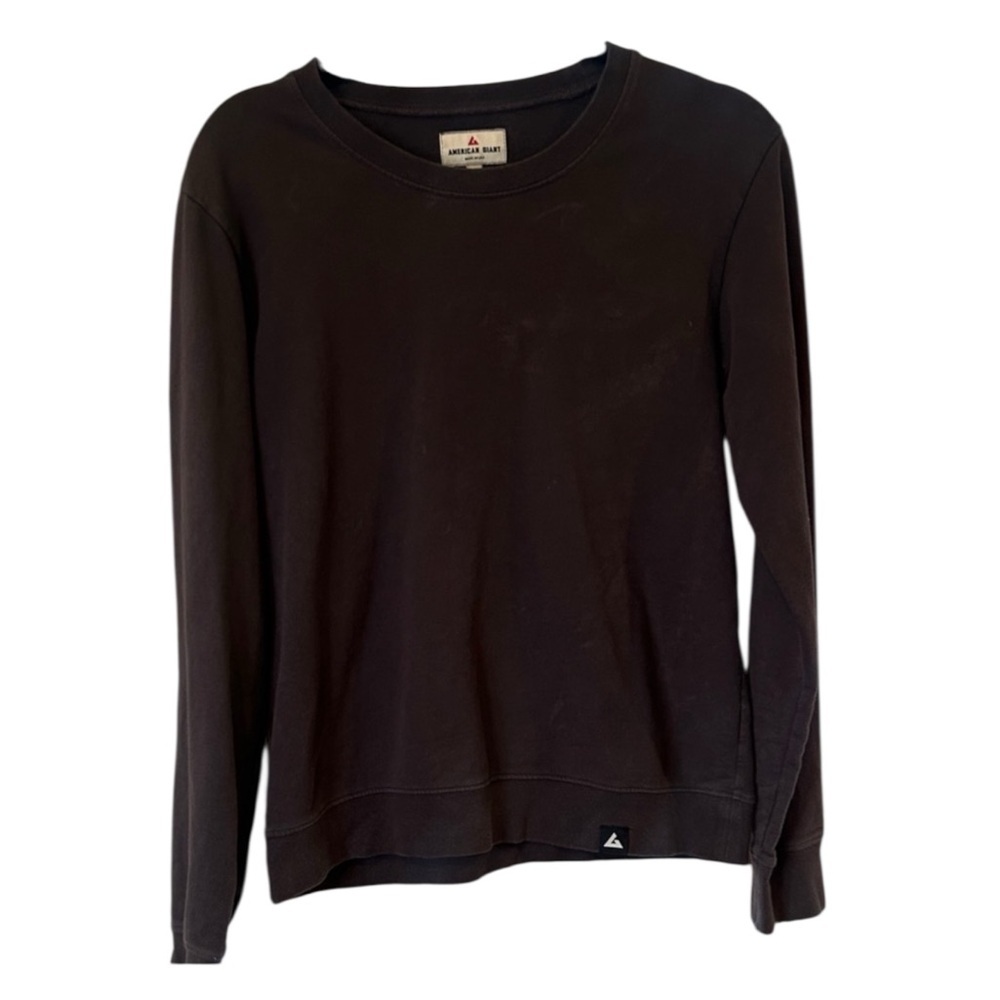 American Giant basic brown pullover sweatshirt la… - image 1